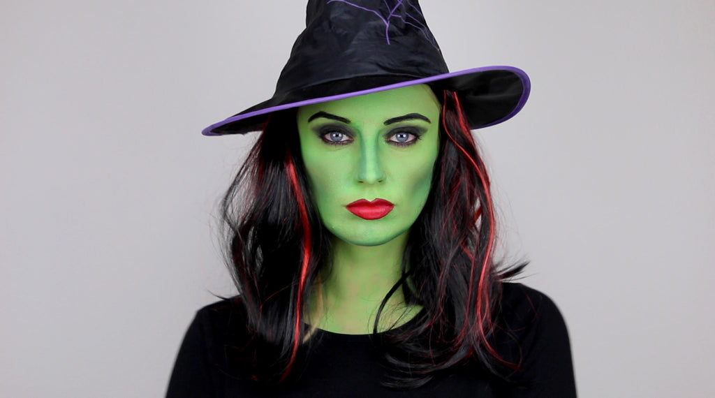 green halloween makeup